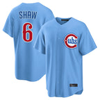Chicago Cubs #6 Matt Shaw Player Light Blue AmberGomez Home Game Stitched Jerseys
