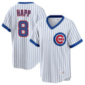 Chicago Cubs #8 Ian Happ Player White AmberGomez T-shirt Cooperstown Collection Limited Stitched Jerseys