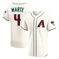 Arizona Diamondbacks #4 Ketel Marte Cream AmberGomez Home Elite Jersey