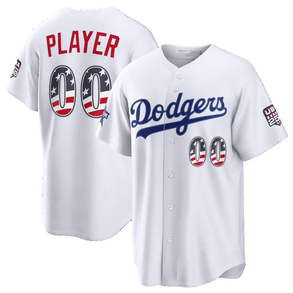 Custom Los Angeles Dodgers 2026 All-Star Edition Stars & Stripes White AmberGomez Stadium Pick-A-Player Jersey
