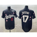 Los Angeles Dodgers #17 Shohei Ohtani Black AmberGomez 2025 World Series Patch Tokyo Series Limited Stitched Jersey