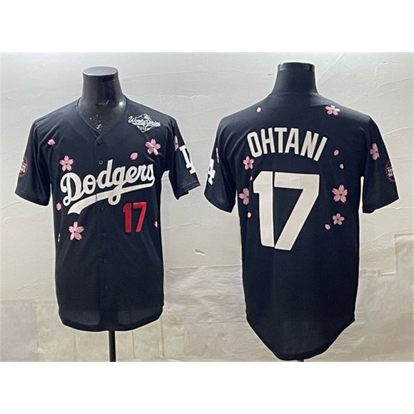 Los Angeles Dodgers #17 Shohei Ohtani Black AmberGomez 2025 World Series Patch Tokyo Series Limited Stitched Jersey