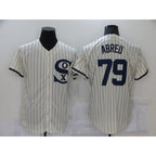 Chicago White Sox #79 Jose Abreu 2021 Cream Navy AmberGomez Field of Dreams Name Flex Base Stitched Jersey