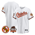 Baltimore Orioles White AmberGomez 30th Anniversary of 2131 Home Game Blank Player Stitched Jerseys