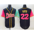 San Diego Padres #22 Juan Soto Black AmberGomez NEW 2023 City Connect Cool Base Stitched Jersey