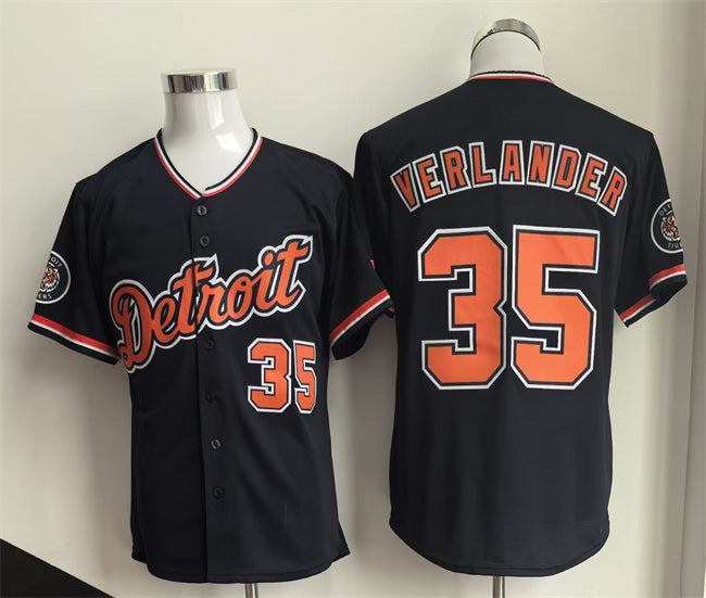 Detroit Tigers #35 Justin Verlander Black AmberGomez 2026 Cool Base Stitched Jersey