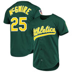 Oakland Athletics #25 Mark McGwire Mitchell & Ness Green AmberGomez 1997 Cooperstown Collection Authentic Jersey