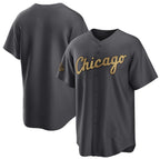 Chicago White Sox Blank Charcoal AmberGomez 2022 All-Star Cool Base Stitched Jersey