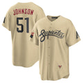 Arizona Diamondbacks #51 Randy Johnson Gold AmberGomez Sand City Connect Replica Player Jersey