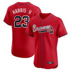 Atlanta Braves #23 Michael Harris II Player Red AmberGomez Limited Elite Home Game Stitched Jerseys