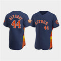 Houston Astros #44 Yordan Alvarez Navy AmberGomez 60th Anniversary Flex Base Stitched Jersey