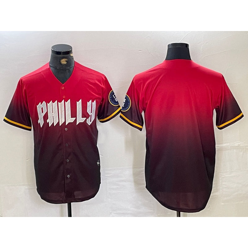 Philadelphia Phillies Blank Red Black AmberGomez 2024 City Connect Limited Stitched Jersey