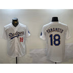 Los Angeles Dodgers #18 Yoshinobu Yamamoto White Gold AmberGomez Home Limited Stitched Jerseys
