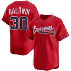Atlanta Braves #30 Drake Baldwin Red AmberGomez 2025 Alternate Limited Stitched Jersey