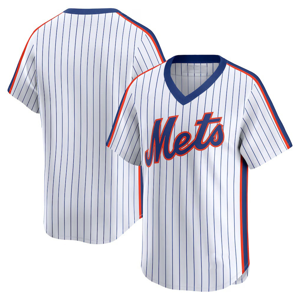 New York Mets White AmberGomez Throwback Cooperstown Collection Limited Jersey