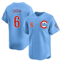 Chicago Cubs #6 Matt Shaw Blue AmberGomez 2024-25 2nd Alternate Limited Stitched Jersey