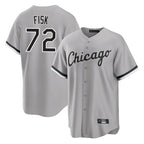 Chicago White Sox #72 Carlton Fisk Player Gray AmberGomez Home Game Stitched Jerseys
