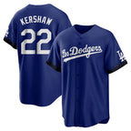 Los Angeles Dodgers #22 Clayton Kershaw Player Royal AmberGomez City Connect Home Game Stitched Jerseys