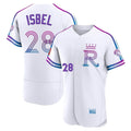 Kansas City Royals #28 Kyle Isbel Player White AmberGomez 2026 City Connect Limited Elite Home Stitched Jerseys
