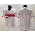 Philadelphia Phillies Blank White AmberGomez Pinstripe Cool Base Stitched Jersey