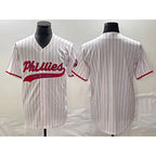 Philadelphia Phillies Blank White AmberGomez Pinstripe Cool Base Stitched Jersey