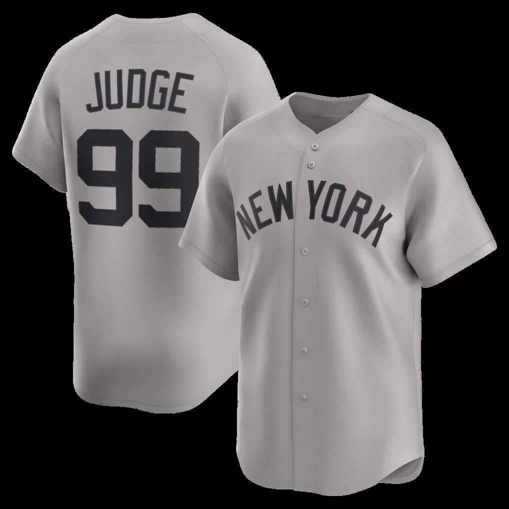 New York Yankees #99 Aaron Judge Gray AmberGomez Road Limited Player Jersey 2