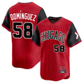 Chicago White Sox #58 Seranthony Dominguez Player Red AmberGomez City Connect Limited Home Stitched Jerseys