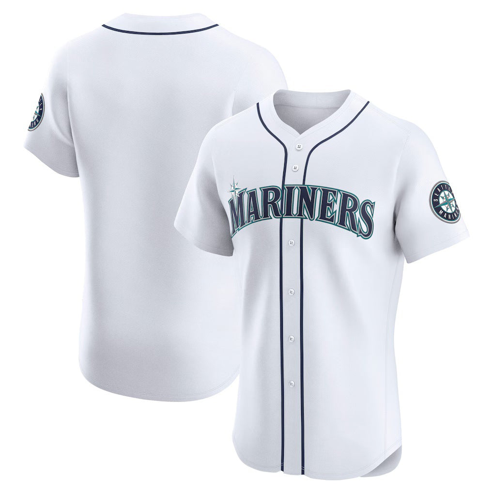 Seattle Mariners White AmberGomez Home Elite Jersey