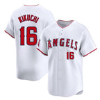 Los Angeles Angels #16 Yusei Kikuchi Player White AmberGomez Limited Home Stitched Jerseys