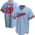 Minnesota Twins #29 Rod Carew Light Blue AmberGomez Road Cooperstown Collection Player Jersey