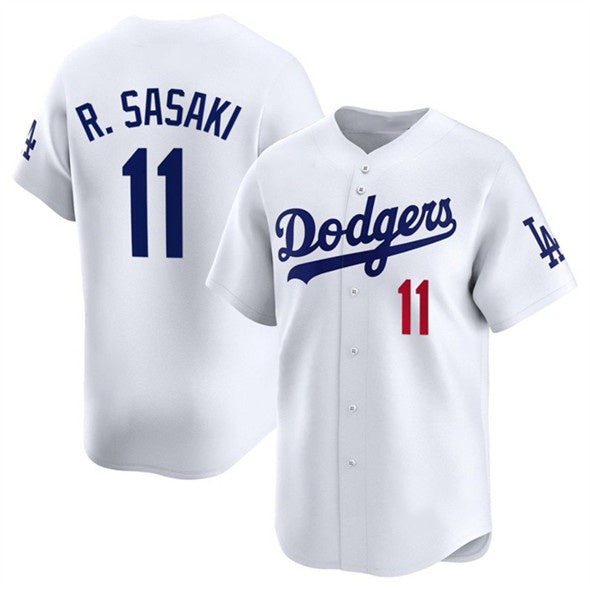 Los Angeles Dodgers #11 Roki Sasaki White AmberGomez 2025 Home Limited Stitched Jersey