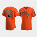 Houston Astros #2 Jose Altuve Orange AmberGomez 60th Anniversary Flex Base Stitched Jersey