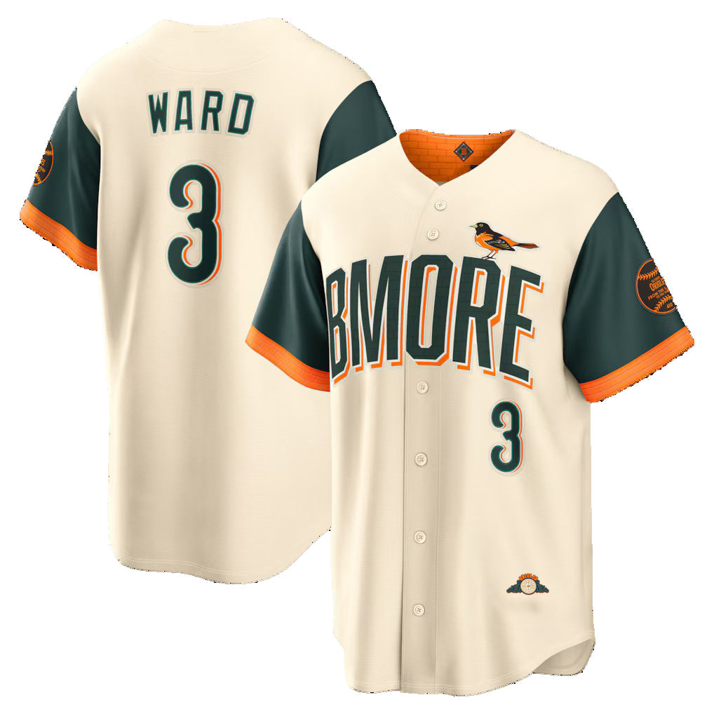 Baltimore Orioles #3 Taylor Ward Natural AmberGomez 2026 City Connect Stadium Jersey