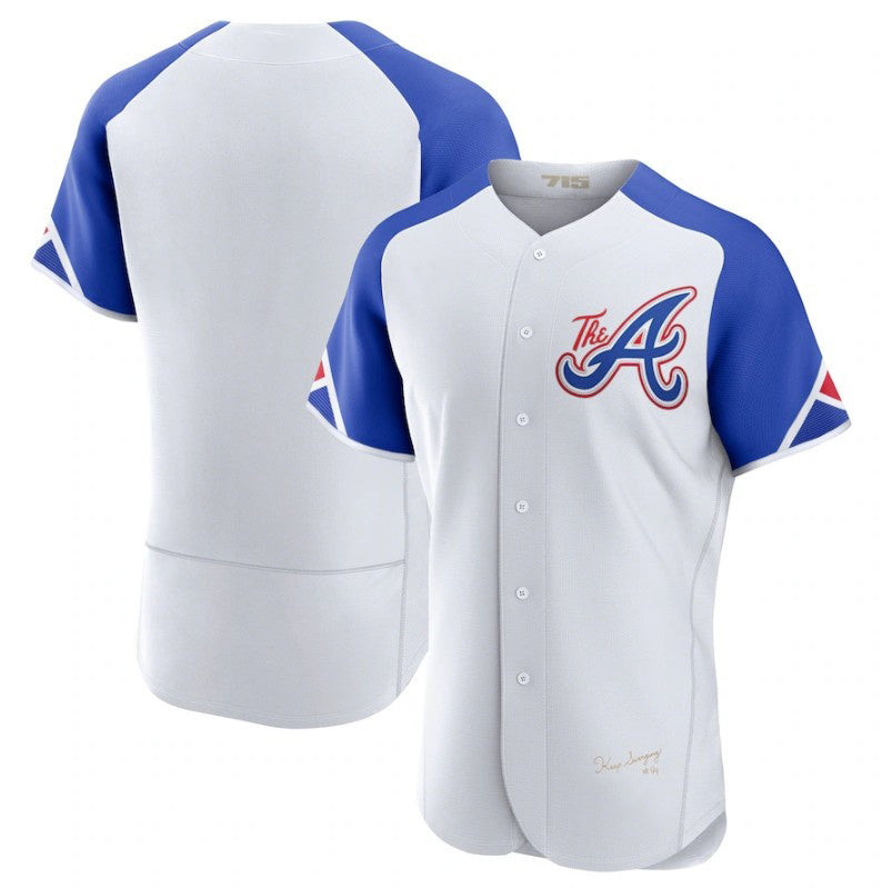 Atlanta Braves Blank White AmberGomez 2023 City Connect Flex Base Stitched Jersey 1