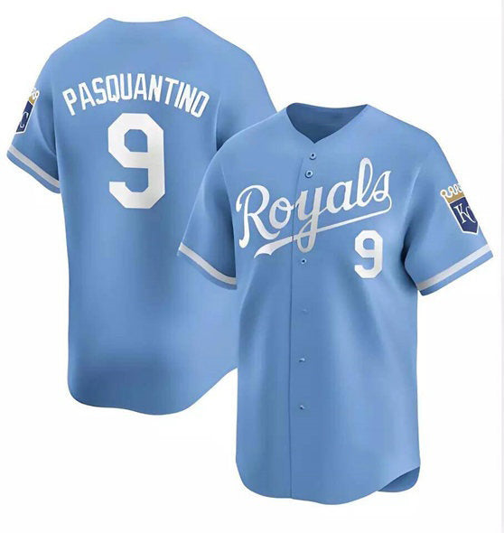 Kansas City Royals #9 Vinnie Pasquantino Light Blue AmberGomez Alternate Limited Stitched Jersey
