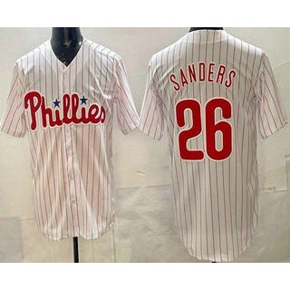 Philadelphia Phillies #26 Miles Sanders White AmberGomez Cool Base Jersey