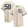 Chicago White Sox #58 Seranthony Dominguez Player Cream AmberGomez Field of Dreams Home Game Stitched Jerseys