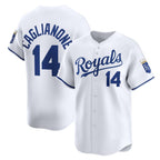 Kansas City Royals #14 Jac Caglianone White AmberGomez Home Limited Player Jersey