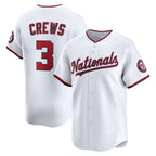 Washington Nationals #3 Dylan Crews White AmberGomez Home Limited Player Jersey
