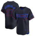Toronto Blue Jays #27 Vladimir Guerrero Jr. Black AmberGomez 2024 City Connect Limited Stitched Jersey