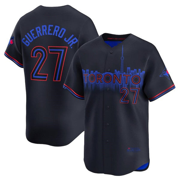 Toronto Blue Jays #27 Vladimir Guerrero Jr. Black AmberGomez 2024 City Connect Limited Stitched Jersey