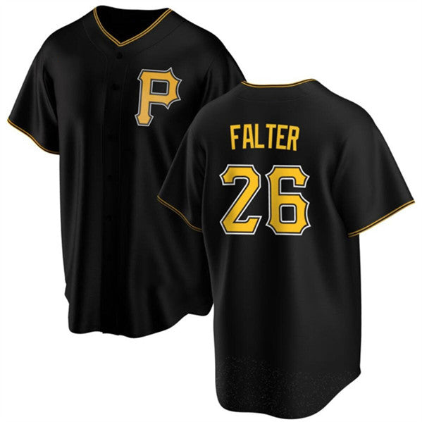 Pittsburgh Pirates #26 Bailey Falter Black AmberGomez Cool Base Stitched Jersey