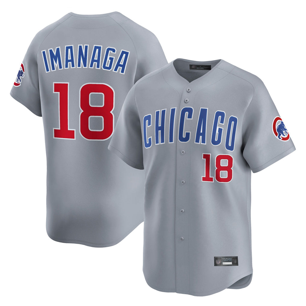 Chicago Cubs #18 Shota Imanaga Player Gray AmberGomez Road Limited Home Stitched Jerseys