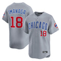 Chicago Cubs #18 Shota Imanaga Player Gray AmberGomez Road Limited Home Stitched Jerseys