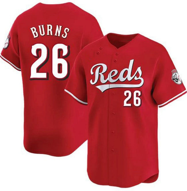Cincinnati Reds #26 Chase Burns Red AmberGomez Limited Stitched Jersey