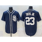 San Diego Padres #23 Fernando Tatis Jr. Navy AmberGomez Cool Base Stitched Jersey