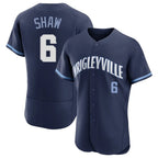 Chicago Cubs #6 Matt Shaw Player Navy AmberGomez City Connect Limited Elite Home Stitched Jerseys