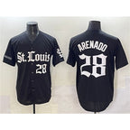 St. Louis Cardinals #28 Nolan Arenado Black AmberGomez 'Gothic Legacy Edition' Vapor Premier Limited Stitched Jersey