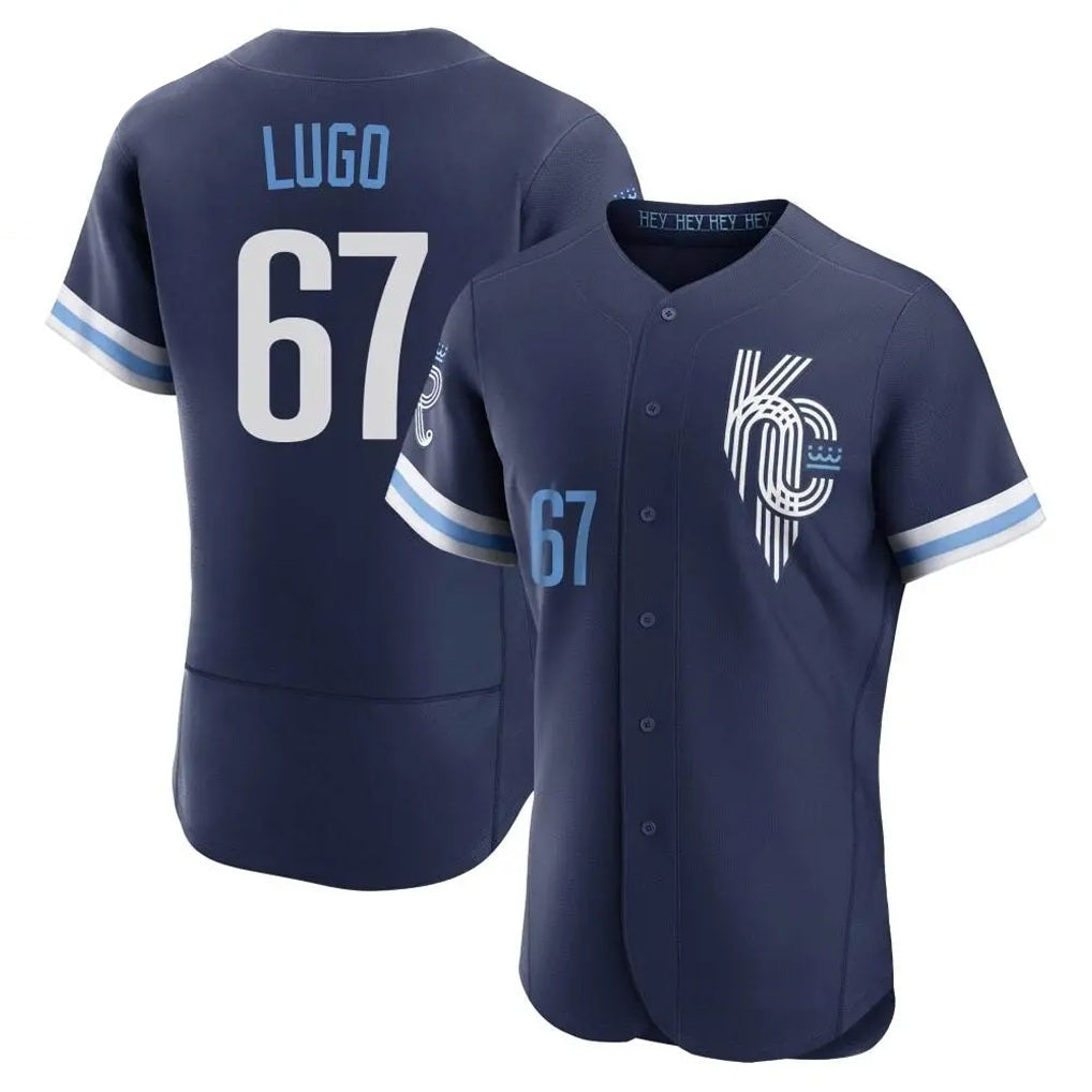 Kansas City Royals #67 Seth Lugo Player Navy AmberGomez City Connect Limited Elite Home Stitched Jerseys