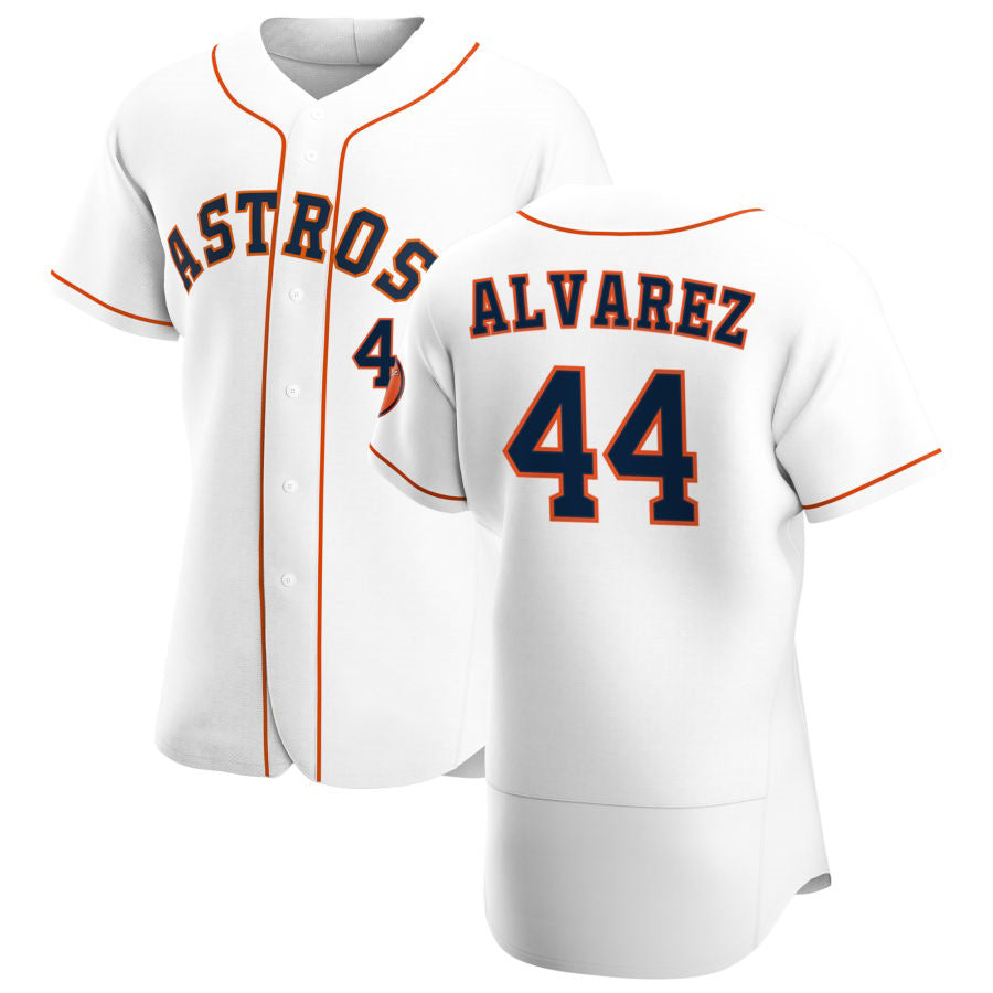 Houston Astros #44 Yordan Alvarez White AmberGomez Home 2020 Authentic Player Jersey